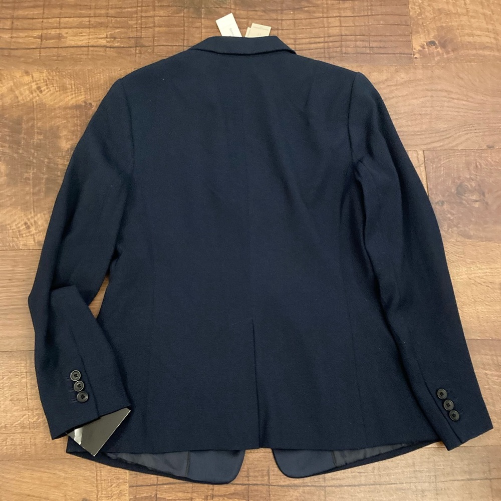 Banana Republic Classic Navy Blazer w/ Satin Lapel Business Chic Women’s 4P NWT - Picture 8 of 12